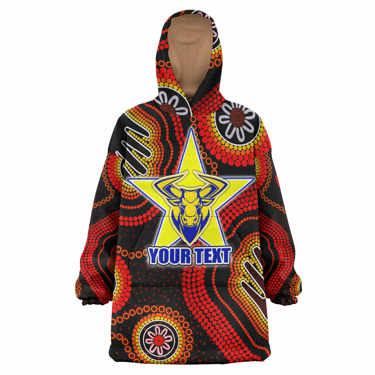 Cowboys Rugby Snug Hoodie - Custom Cowboys Esport Mascot Wearable Blanket Hoodie RLT14 - Vibe Hoodie Shop
