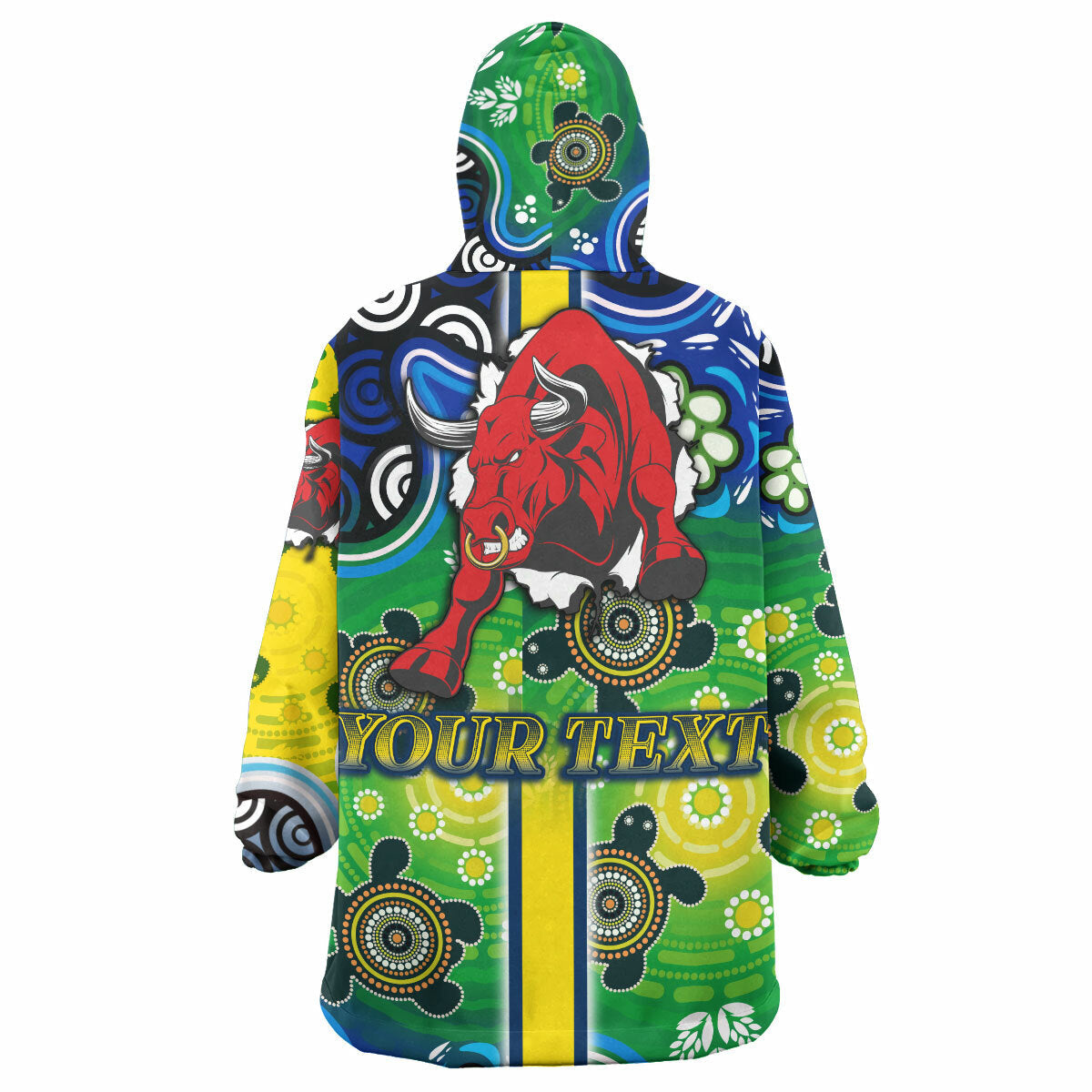 Cowboys Rugby Snug Hoodie - Custom Cowboys Logo Aboriginal Indigenous Sport Style Wearable Blanket Hoodie RLT14 - Vibe Hoodie Shop