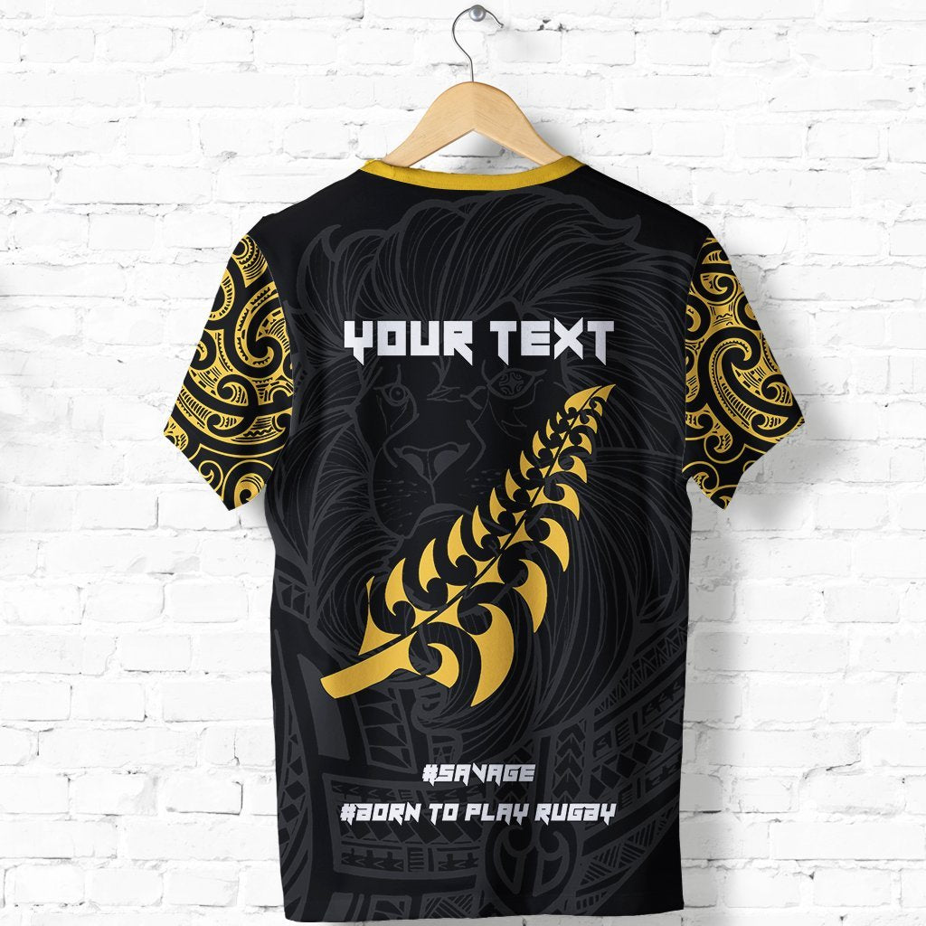 New Zealand Maori Lion Rugby T shirt - Customized - Vibe Hoodie Shop