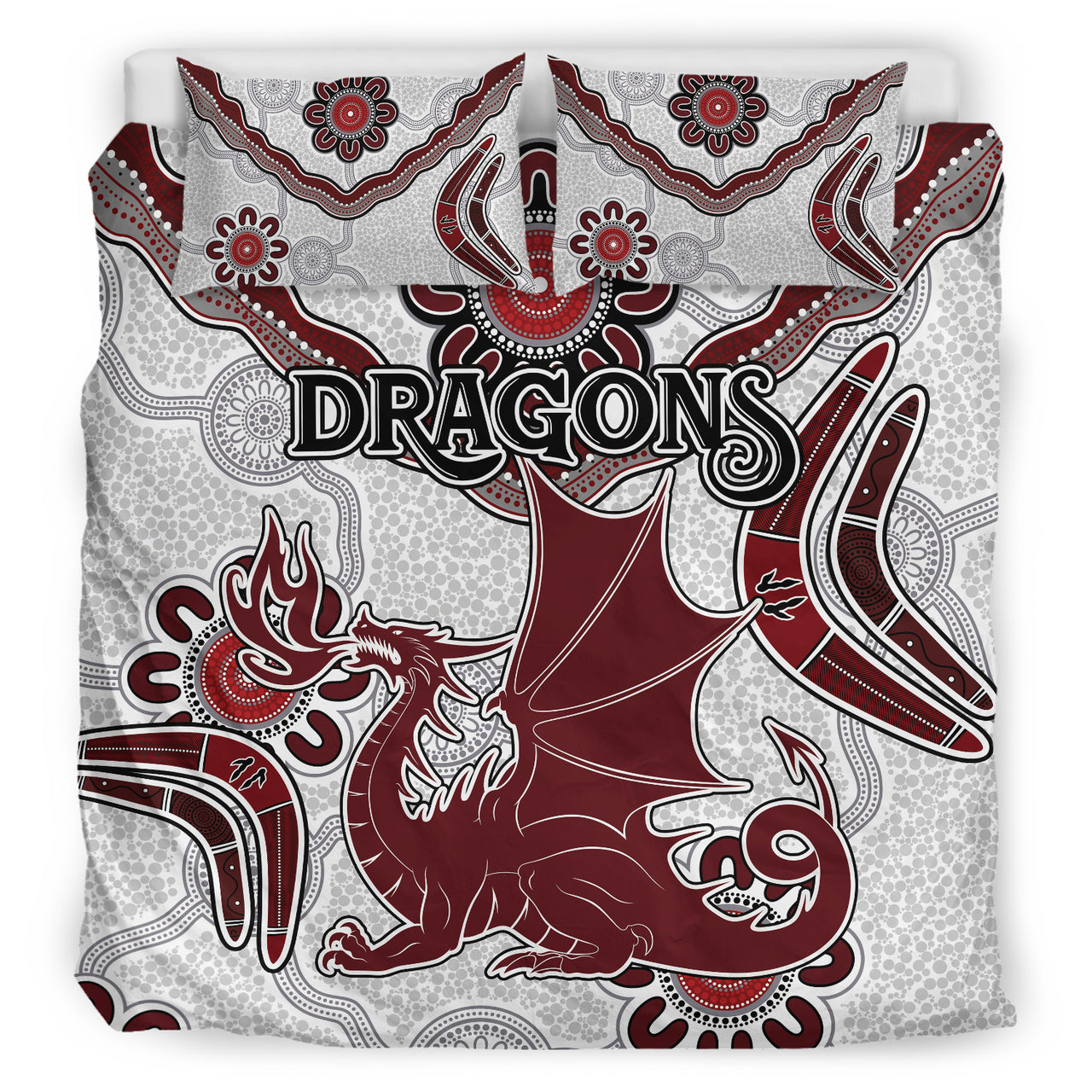 St.George Rugby Bedding Set - Custom Aboriginal St. George Bedding Set RLT13 - Vibe Hoodie Shop