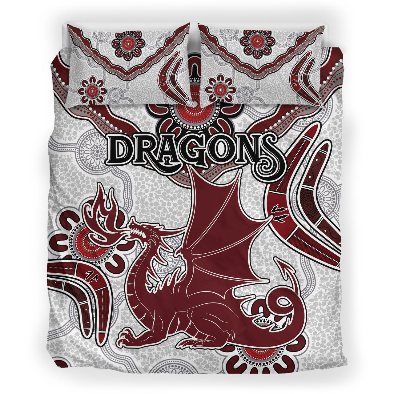 St.George Rugby Bedding Set - Custom Aboriginal St. George Bedding Set RLT13 - Vibe Hoodie Shop