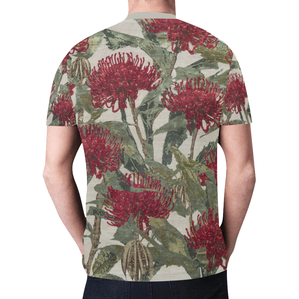 Australia T shirt - Kangaroo T shirt Waratah Painting - Unisex - Vibe Hoodie Shop