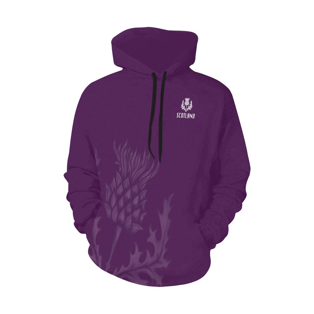 Scotland Hoodie - Unisex Purple Thistle - Vibe Hoodie Shop