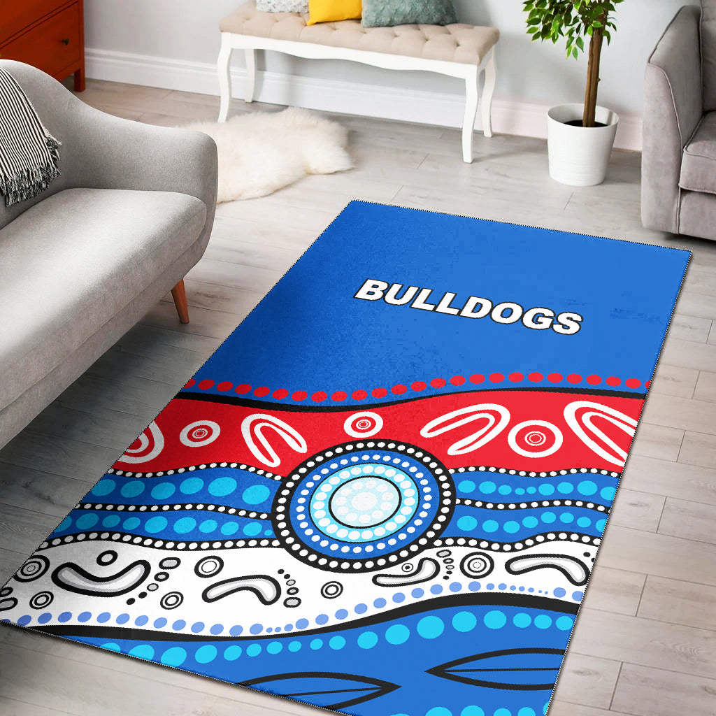 Bulldogs Indigenous Area Rug Western - Vibe Hoodie Shop