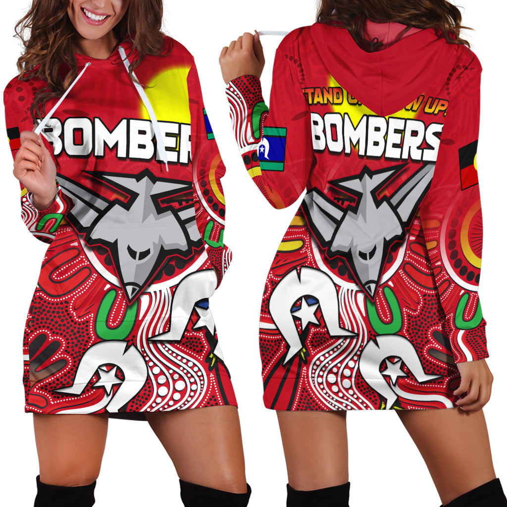 Bombers NAIDOC Week Hoodie Dress Essendon Football Aboriginal - Vibe Hoodie Shop