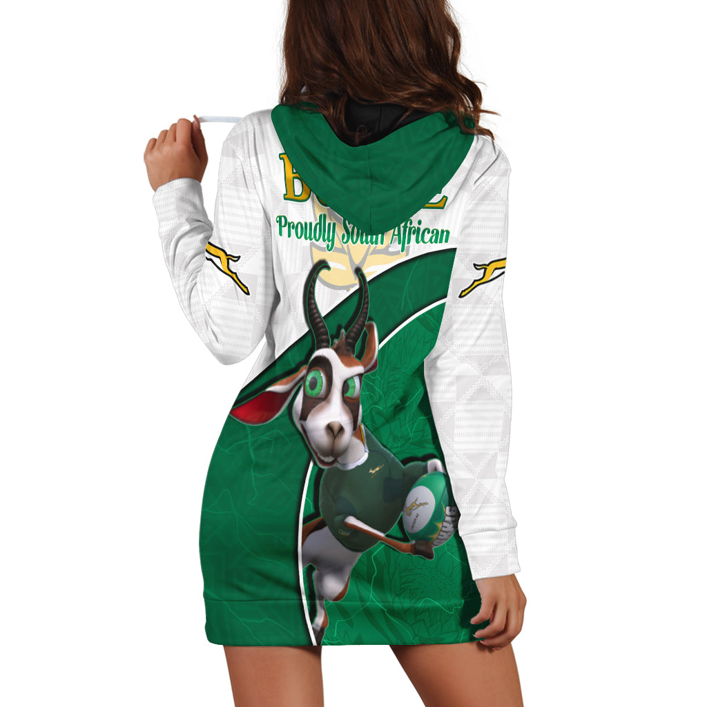 (Custom Personalised) South Africa Rugby Hoodie Dress Proudly Springboks Cartoon Bokke African Pattern - Vibe Hoodie Shop