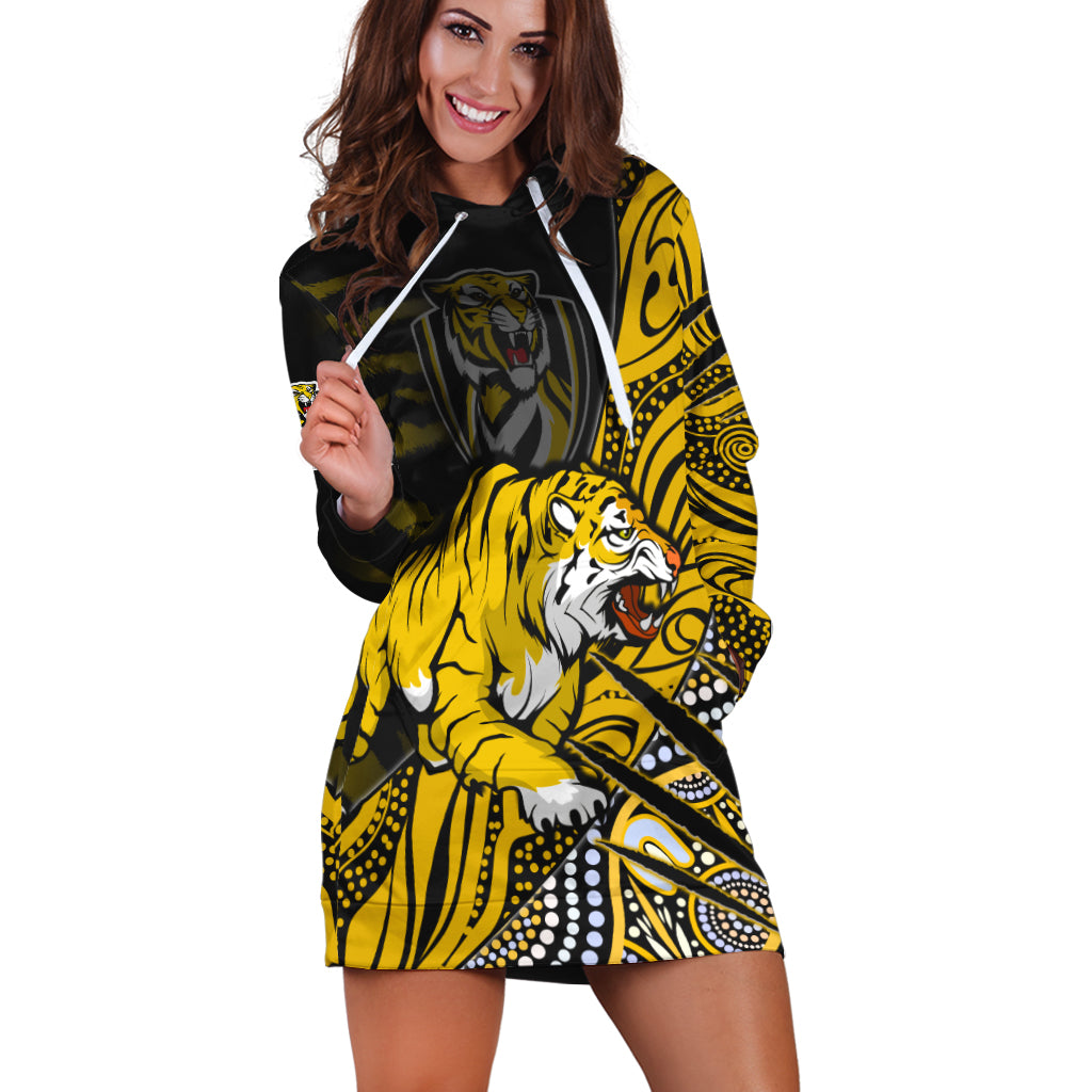 (Custom Personalised) Richmond Football Hoodie Dress Aboriginal Go The Tigers Premiers - Vibe Hoodie Shop