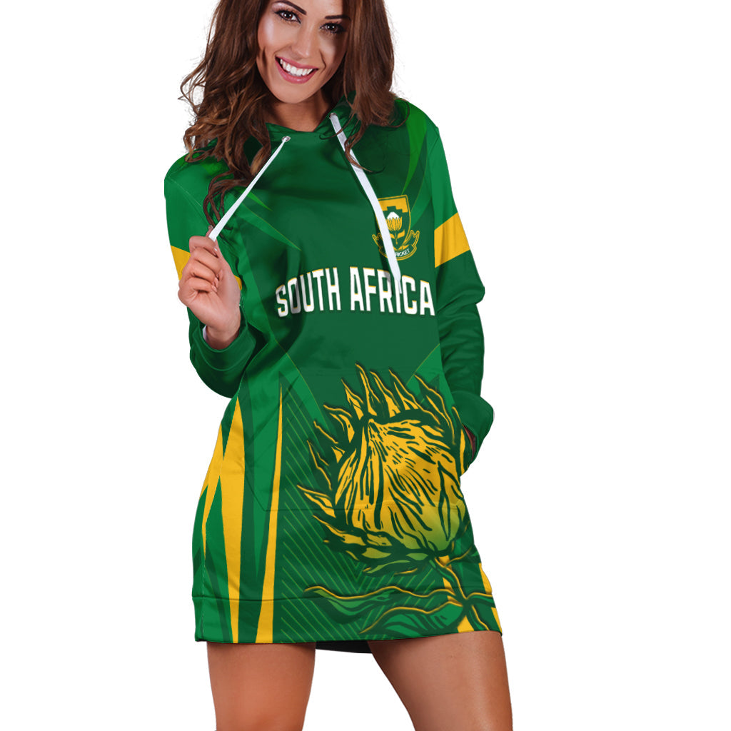 (Custom Personalised) South Africa Cricket Hoodie Dress Proteas Champion - Vibe Hoodie Shop