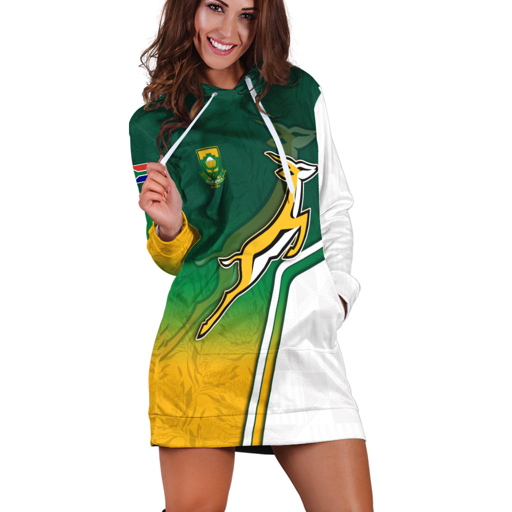 (Custom Personalised) South Africa Rugby Hoodie Dress Protea Flower Springboks Go Bokke - Vibe Hoodie Shop