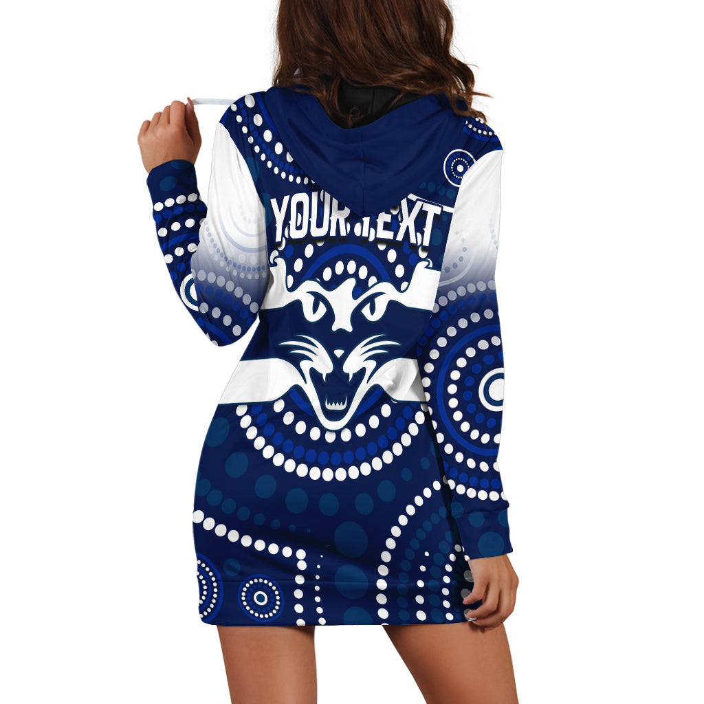 (Custom Personalised) Cats Football Hoodie Dress Aboriginal Australian Premiers 2022 Proud Geelong Cartoon - Vibe Hoodie Shop