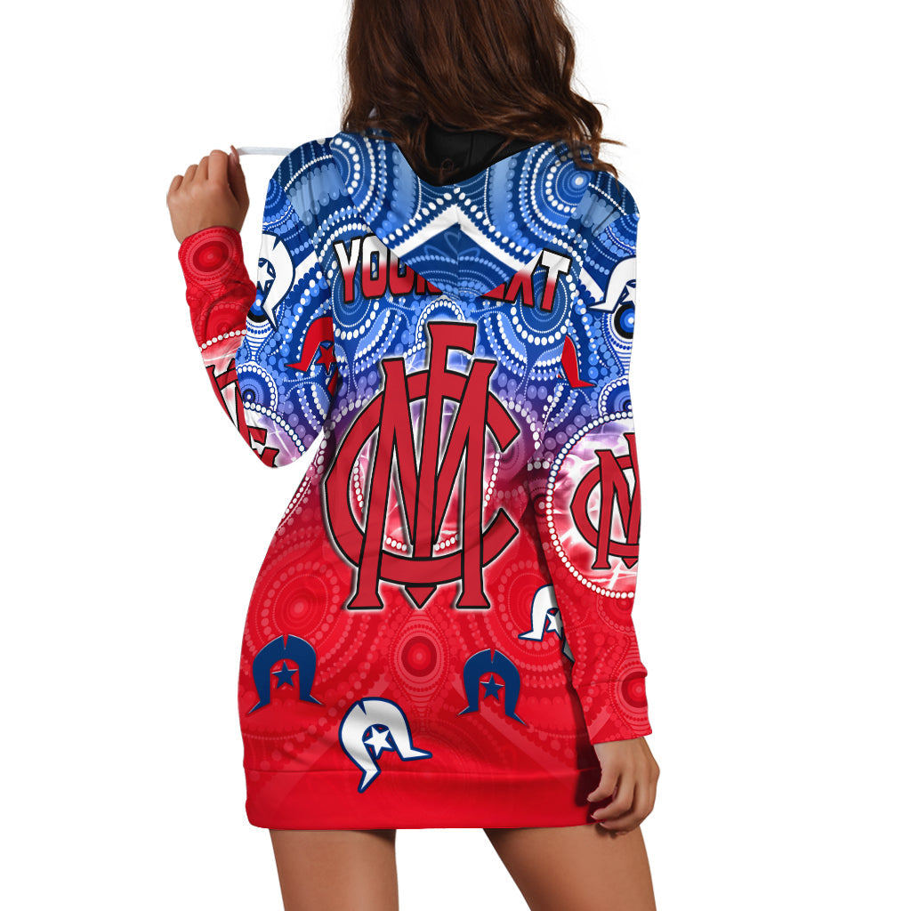 (Custom Personalised) Demons Football NAIDOC Week Hoodie Dress Melbourne North Melbourne Aboriginal Dhari - Vibe Hoodie Shop