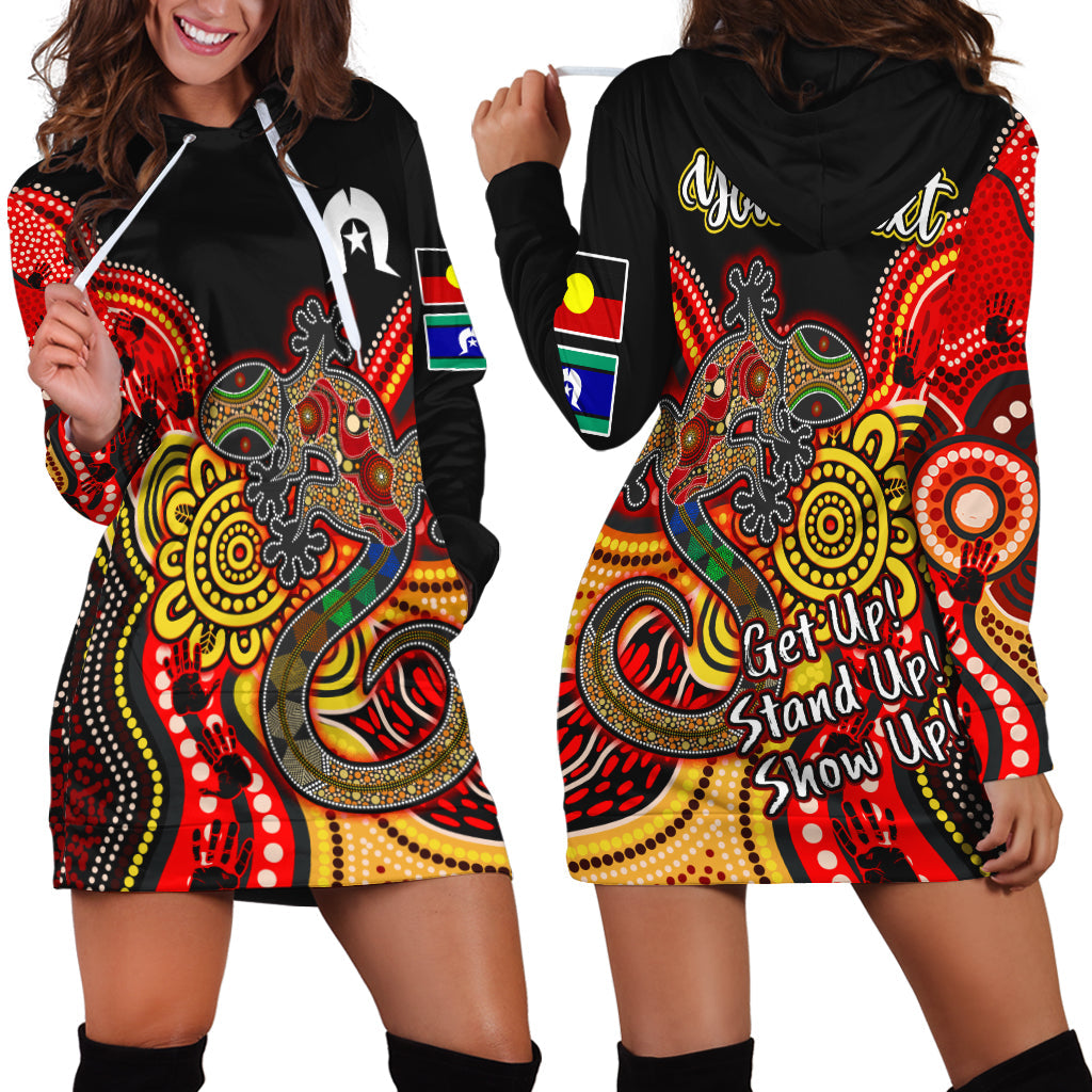 (Custom Personalised) NAIDOC Week 2022 Hoodie Dress Aboriginal Lizard Always Proud History - Vibe Hoodie Shop