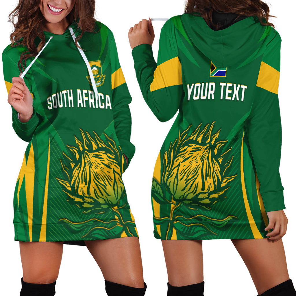 (Custom Personalised) South Africa Cricket Hoodie Dress Proteas Champion - Vibe Hoodie Shop