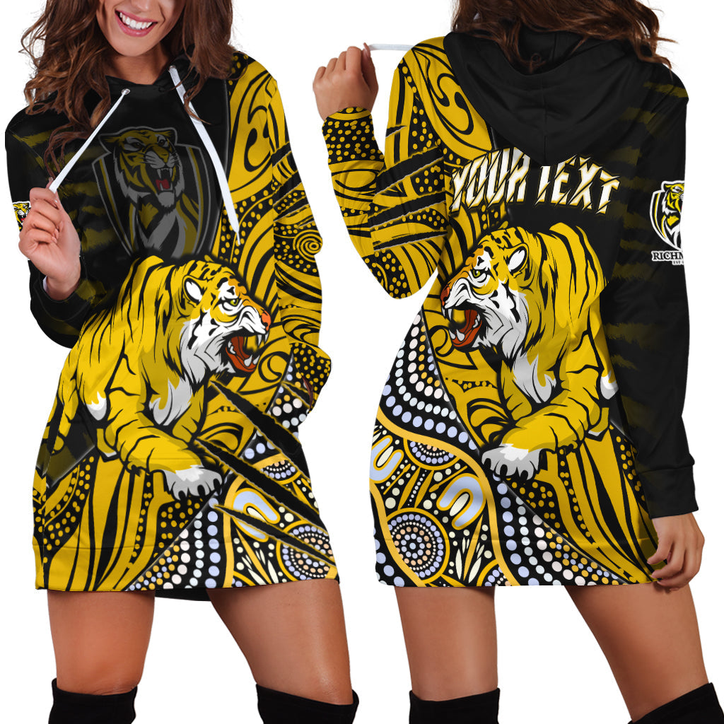 (Custom Personalised) Richmond Football Hoodie Dress Aboriginal Go The Tigers Premiers - Vibe Hoodie Shop