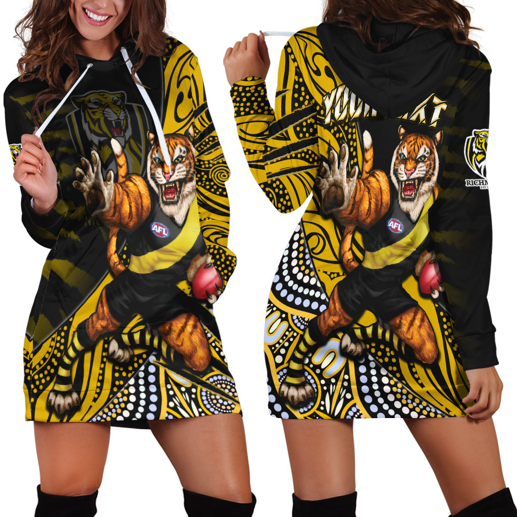 (Custom Personalised) Richmond Football Hoodie Dress Aboriginal Go The Tigers Mascot - Vibe Hoodie Shop