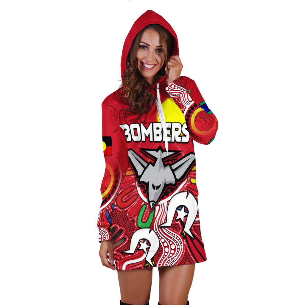 Bombers NAIDOC Week Hoodie Dress Essendon Football Aboriginal - Vibe Hoodie Shop