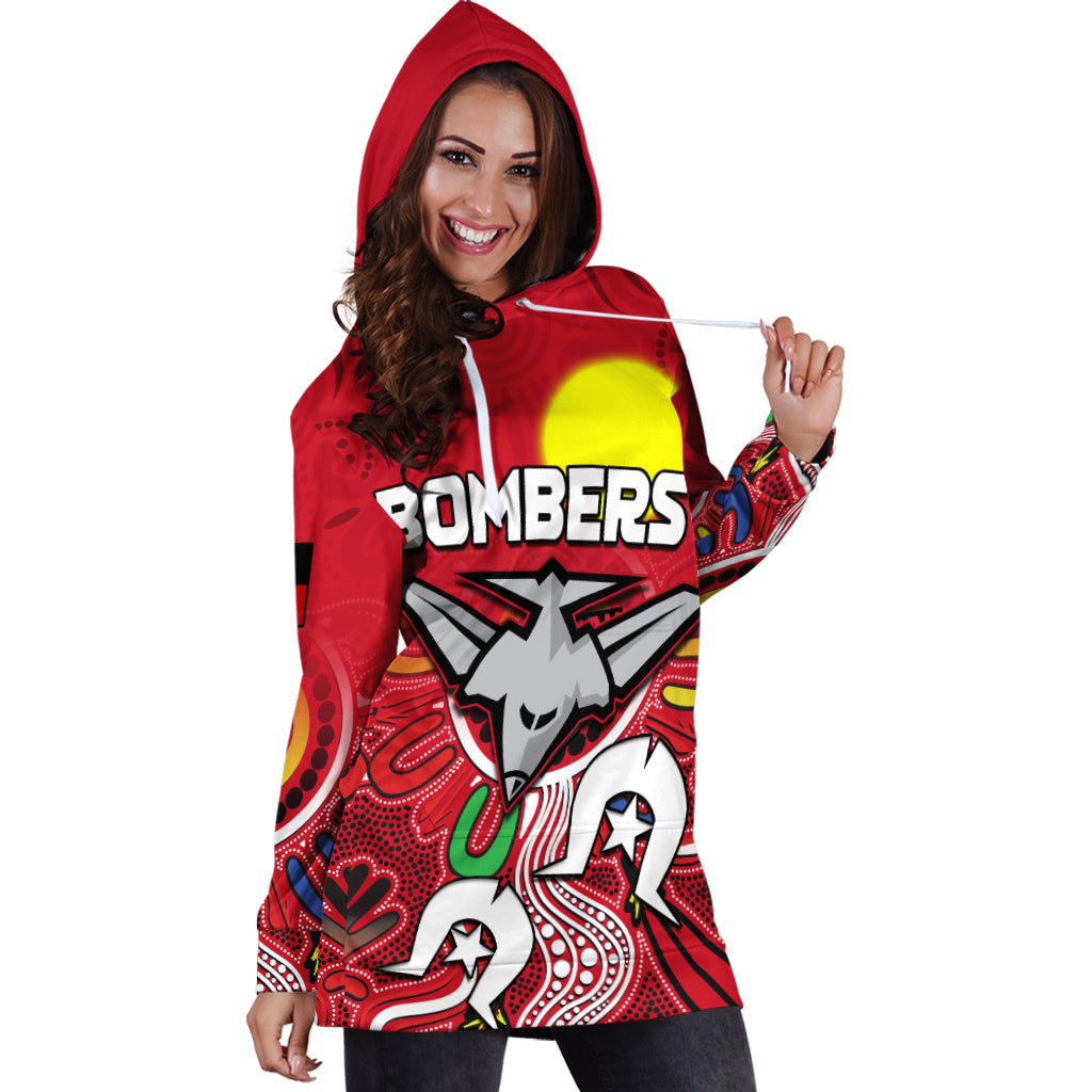 Bombers NAIDOC Week Hoodie Dress Essendon Football Aboriginal - Vibe Hoodie Shop