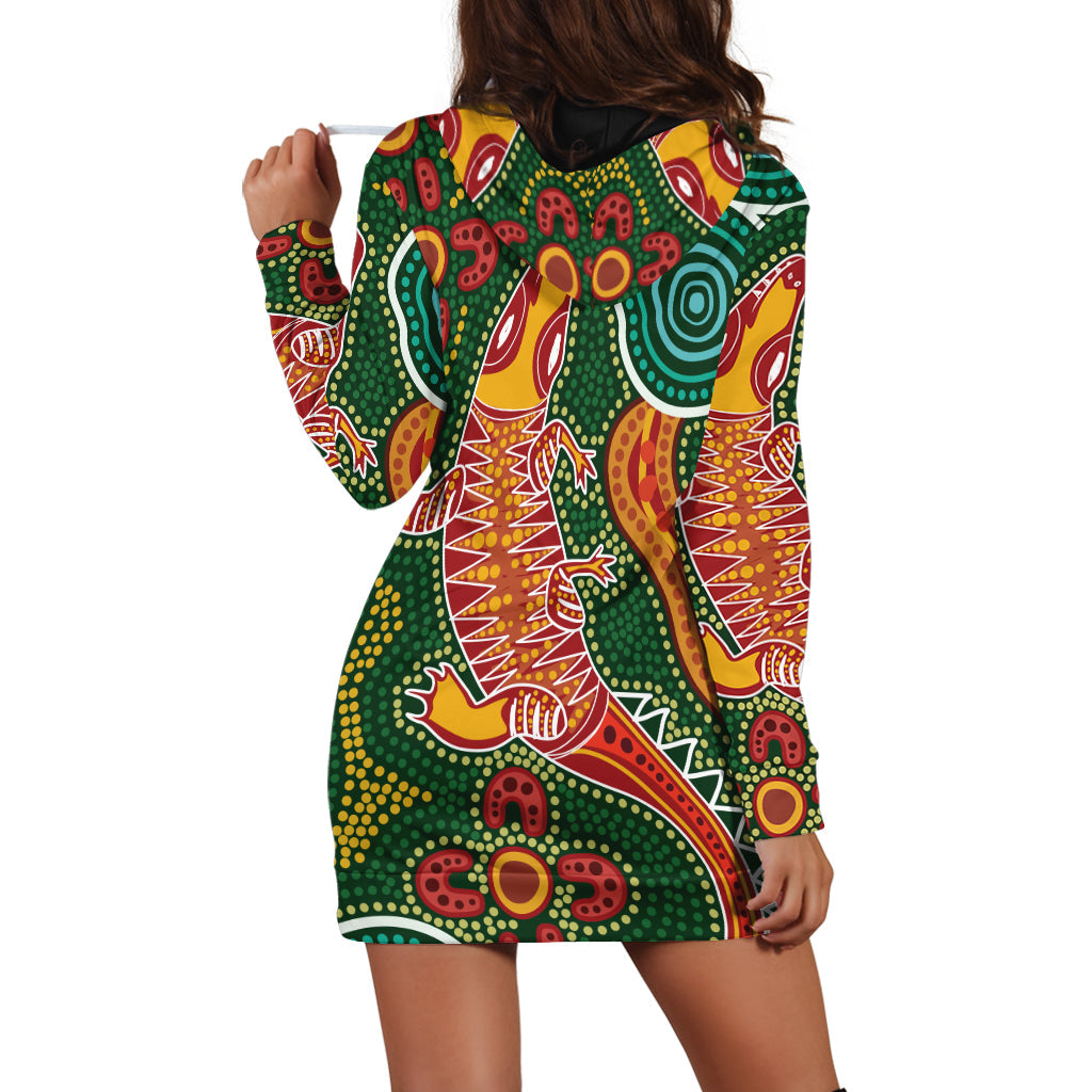 (Custom Personalised) Aboriginal Art Crocodile Hoodie Dress You Are Number One - Vibe Hoodie Shop