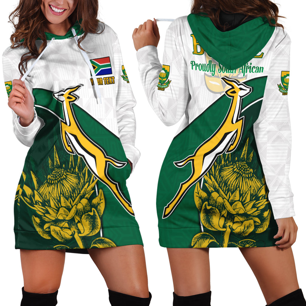 (Custom Personalised) South Africa Rugby Hoodie Dress King Protea Proudly Springboks - Vibe Hoodie Shop