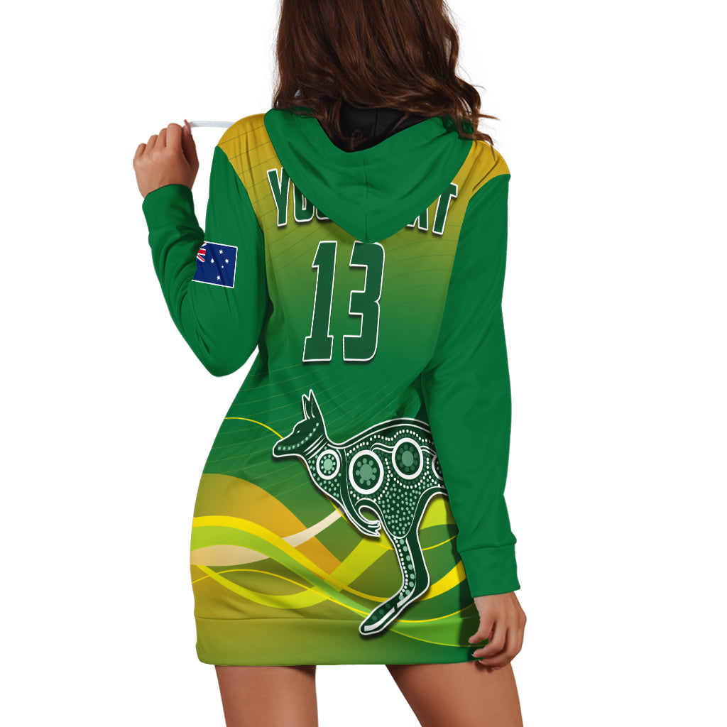 (Custom Text and Number) Australia Rugby Hoodie Dress Champions RLWC Kangaroos World Cup Rugby - Vibe Hoodie Shop