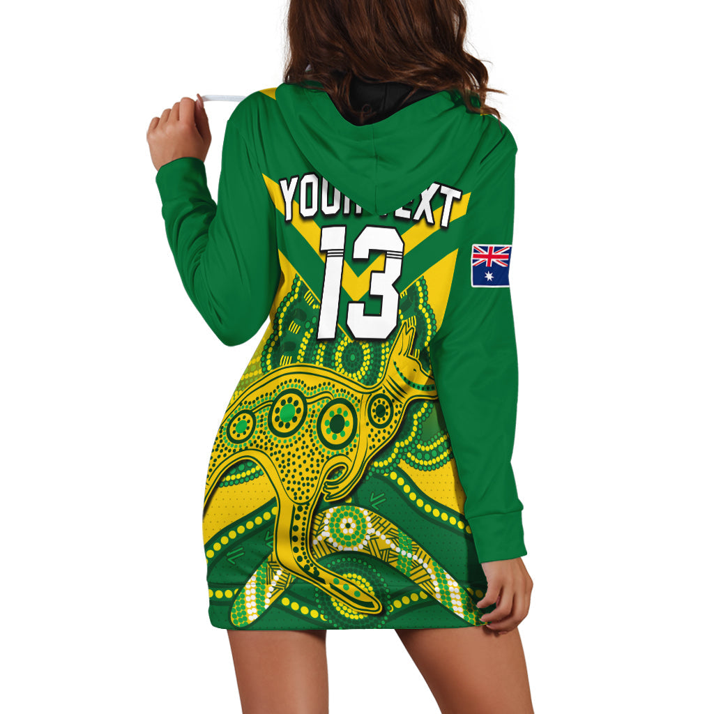 (Custom Text and Number) Australia Soccer Hoodie Dress Champions Aboriginal Kangaroos World Cup Football Socceroos - Vibe Hoodie Shop