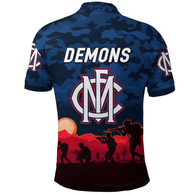 Melbourne Demons ANZAC Polo Shirt Simple Style - Vibe Hoodie Shop