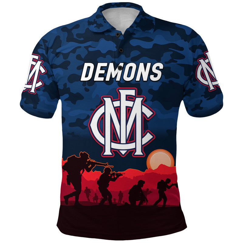 Melbourne Demons ANZAC Polo Shirt Simple Style - Vibe Hoodie Shop