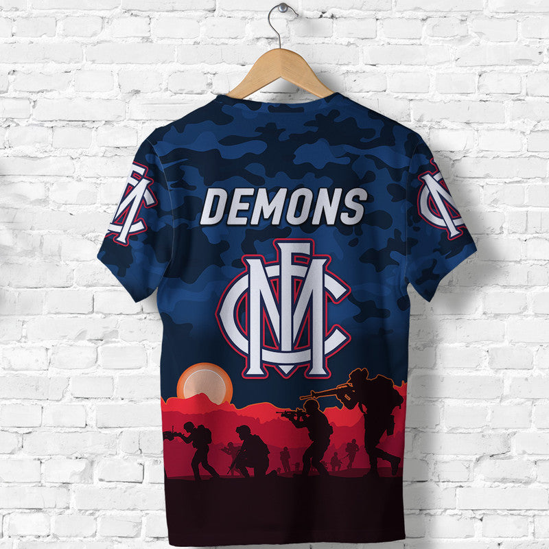 Melbourne Demons ANZAC T shirt Simple Style - Vibe Hoodie Shop