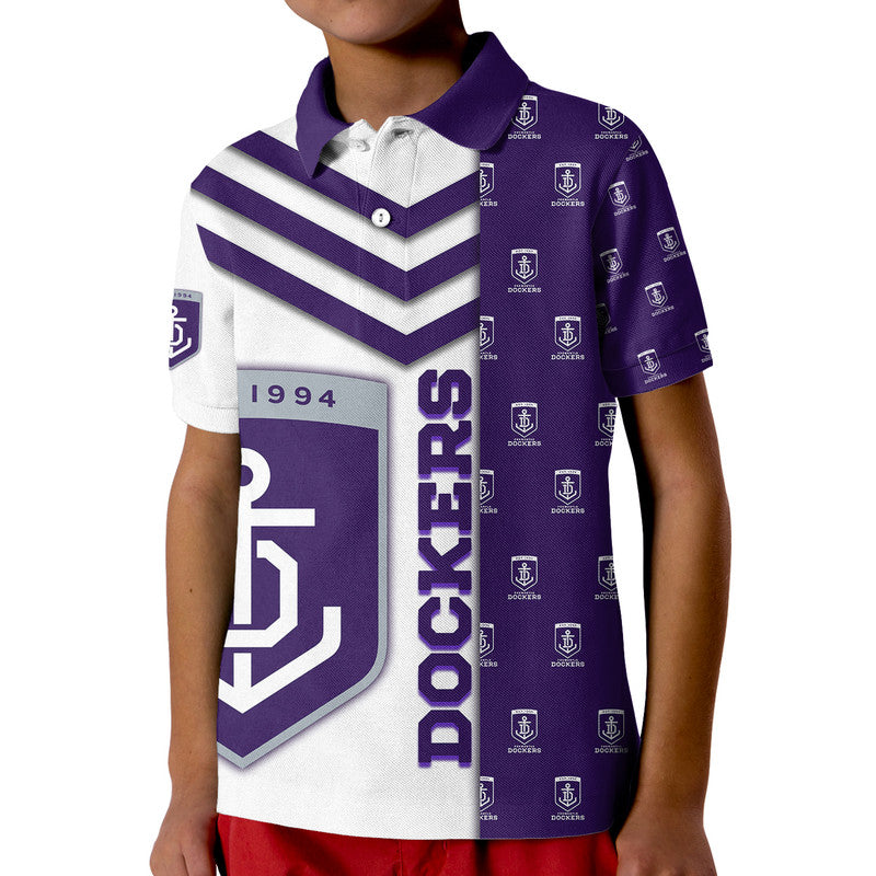 Fremantle Football Polo Shirt Dockers Simple Style LT9 - Vibe Hoodie Shop