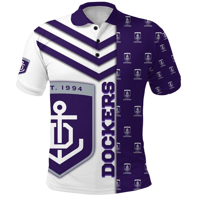 Fremantle Football Polo Shirt Dockers Simple Style LT9 - Vibe Hoodie Shop