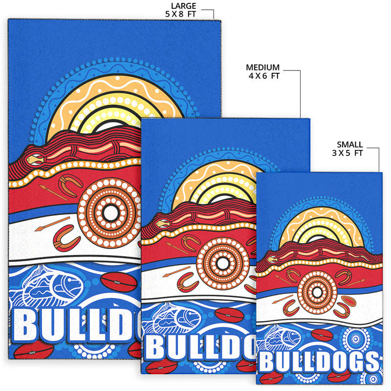 Western Bulldogs Aboriginal Football Area Rug Simple Style - Vibe Hoodie Shop