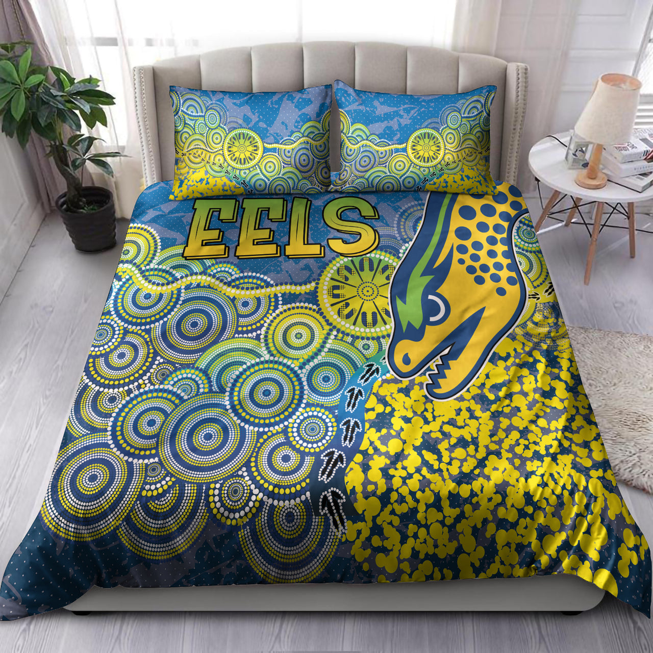 Eels Rugby Bedding Set - Custom Super Eels Bedding Set RLT13 - Vibe Hoodie Shop