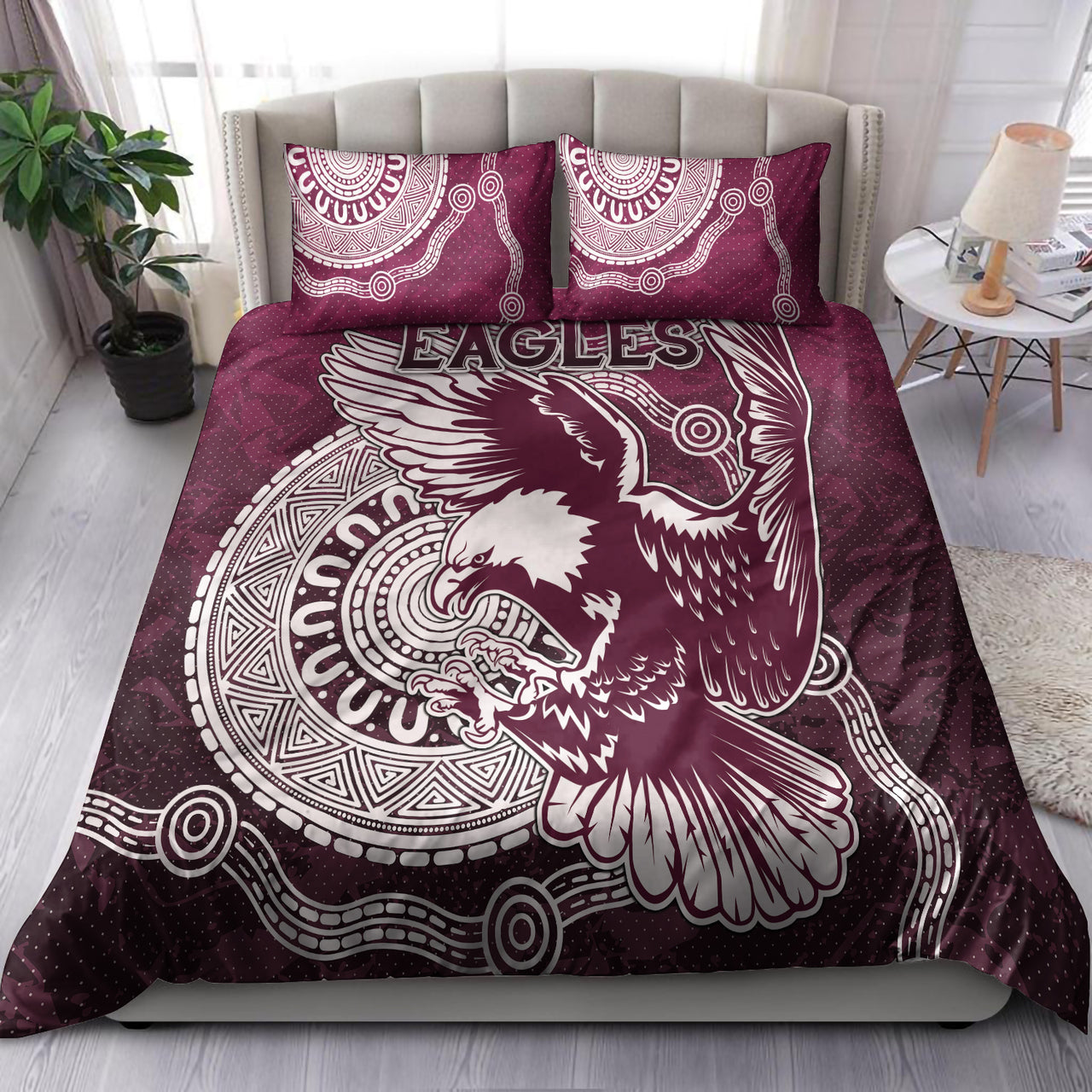 Sea Eagles Rugby Bedding Set - Custom Super Eagles Bedding Set RLT13 - Vibe Hoodie Shop