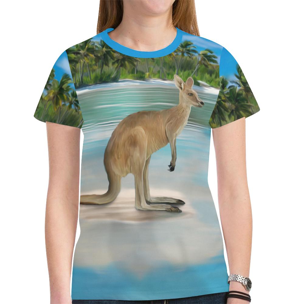 Australia T shirts - Kangaroo T shirt Landscape Art - Vibe Hoodie Shop