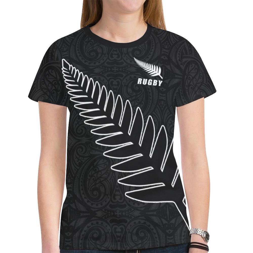 New Zealand Rugby Shirt, Silver Fern Rugby T shirt - Vibe Hoodie Shop