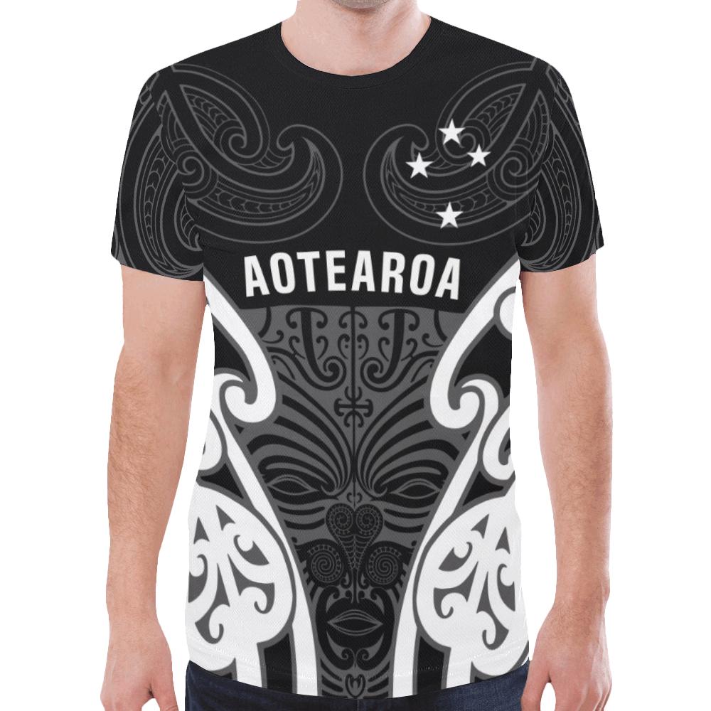 New Zealand Shirt, Aotearoa Maori Moko T shirt - Vibe Hoodie Shop