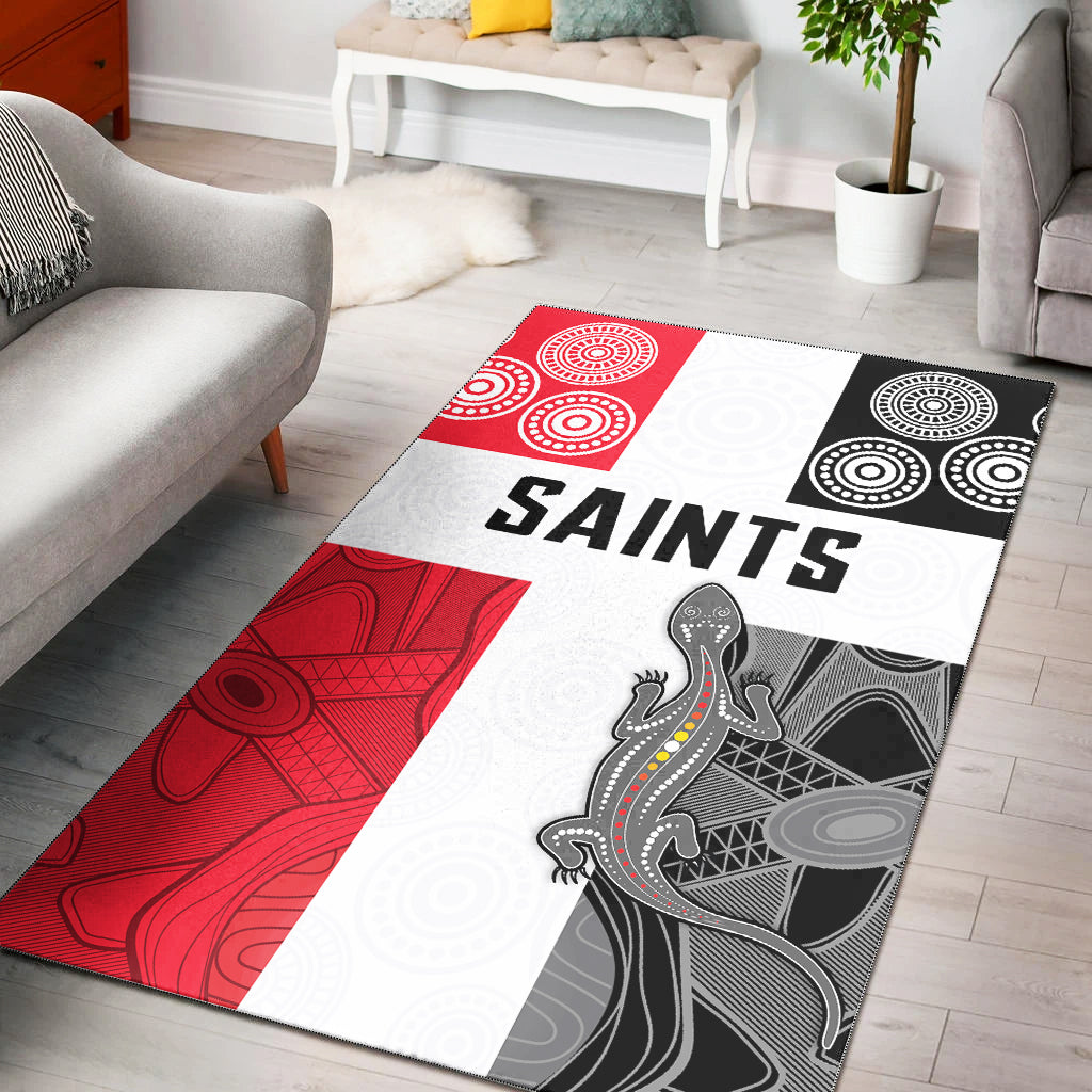 Saints Football Area Rug St Kilda Indigenous - Vibe Hoodie Shop