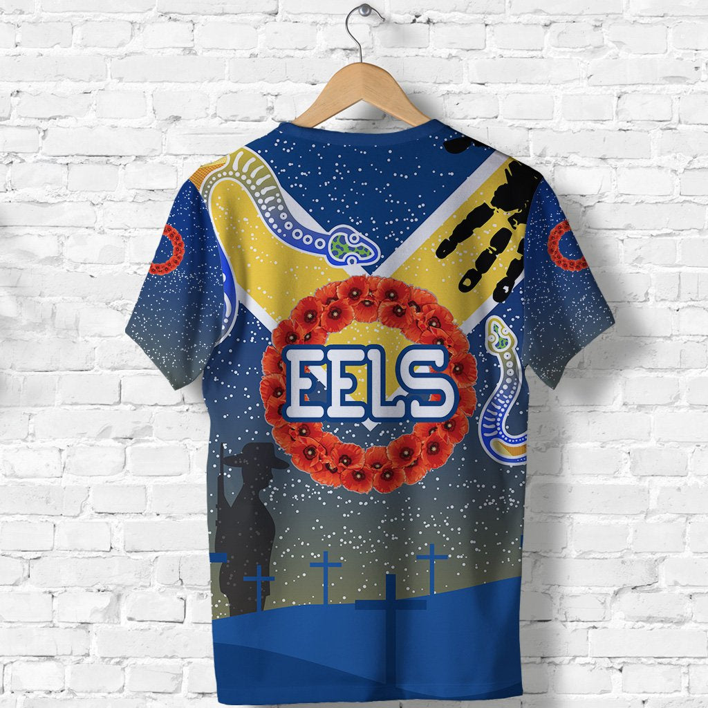 Parramatta Eels ANZAC T shirt Ethnic Style - Vibe Hoodie Shop