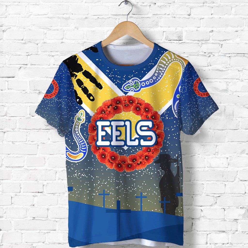 Parramatta Eels ANZAC T shirt Ethnic Style - Vibe Hoodie Shop