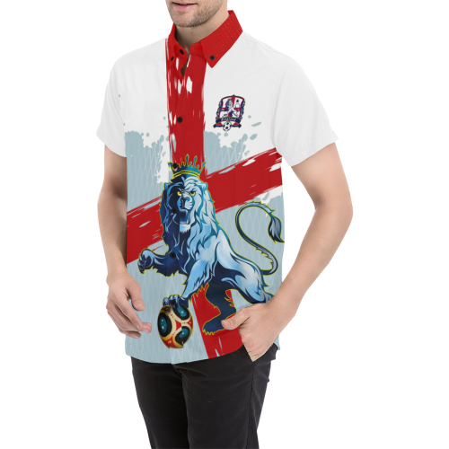 England Lion World Cup 2018 Short Sleeve Shirt - Vibe Hoodie Shop