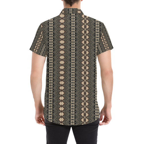 Tapa Cloth 38 All Over Print Short Sleeve Shirt - Vibe Hoodie Shop