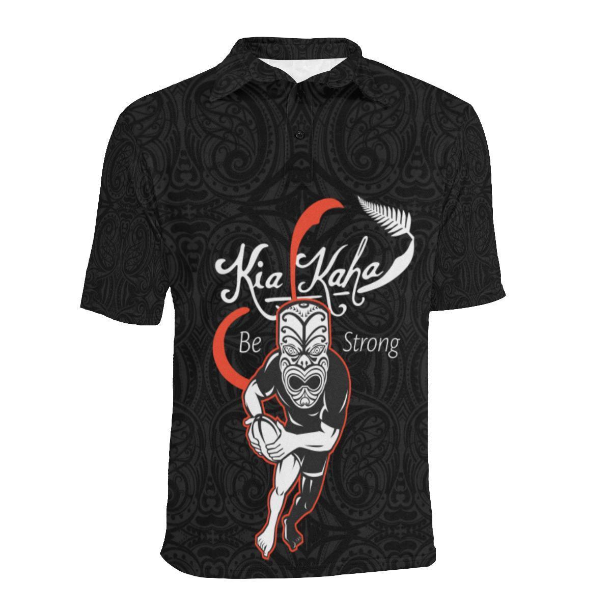 Rugby Be Strong Version Black New Zealand Polo T shirt - Vibe Hoodie Shop