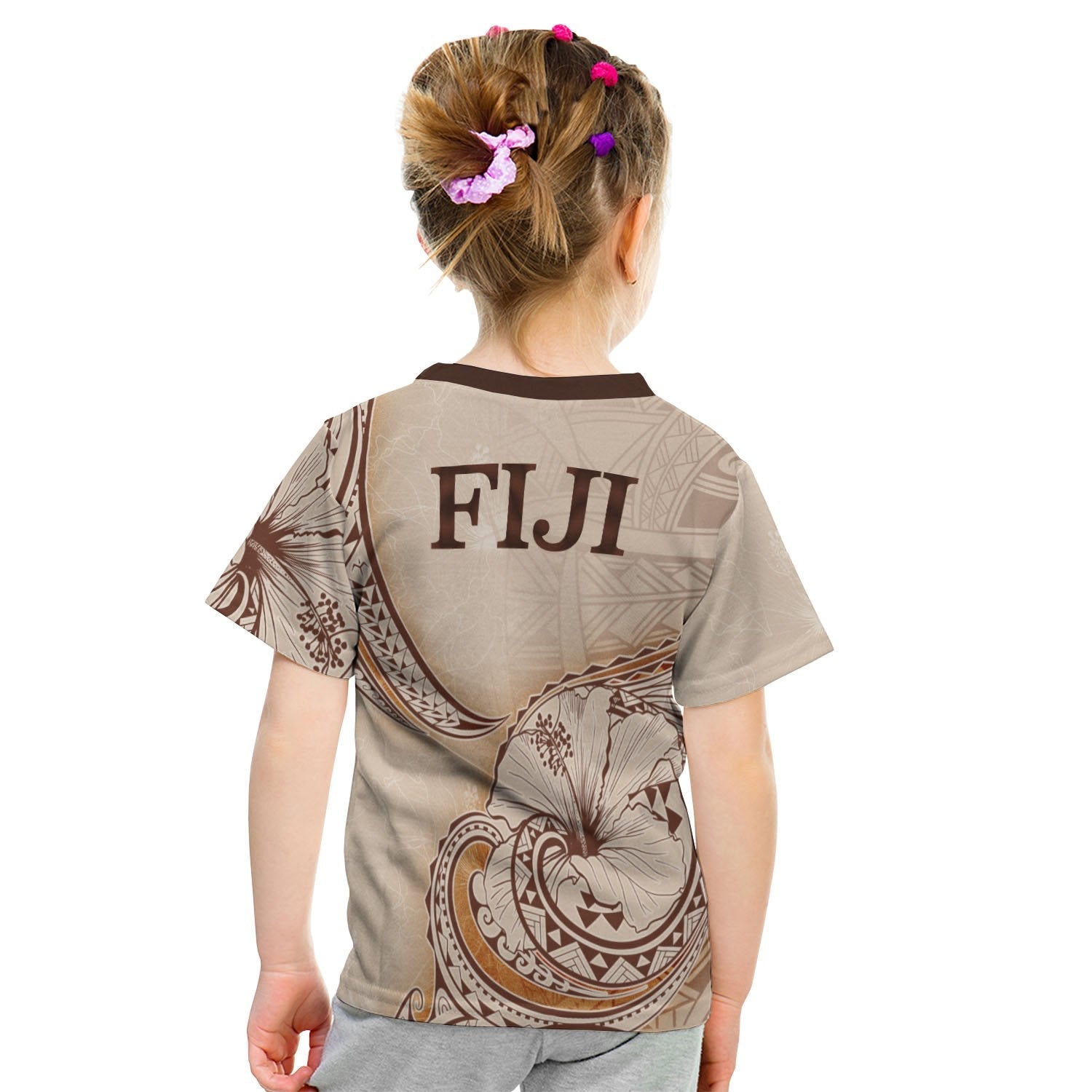 Fiji T shirt - Hibiscus Flowers Vintage Style - Vibe Hoodie Shop