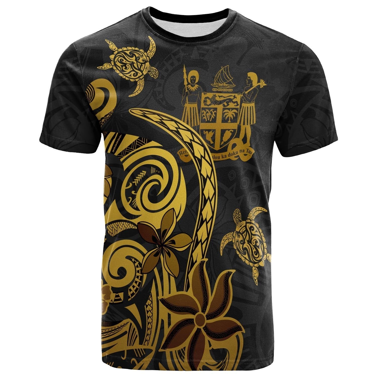 Fiji Custom PersonalisedT shirt - Folk Style - Vibe Hoodie Shop