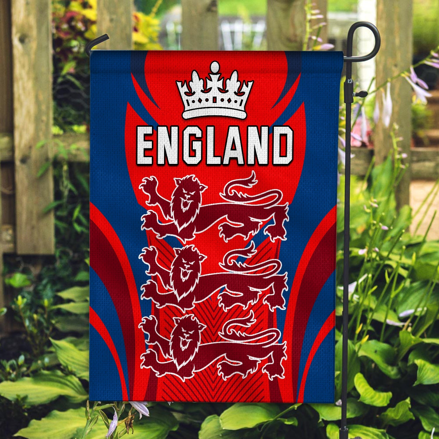 England Cricket Flag T20 World Cup Three Red Lions - Vibe Hoodie Shop