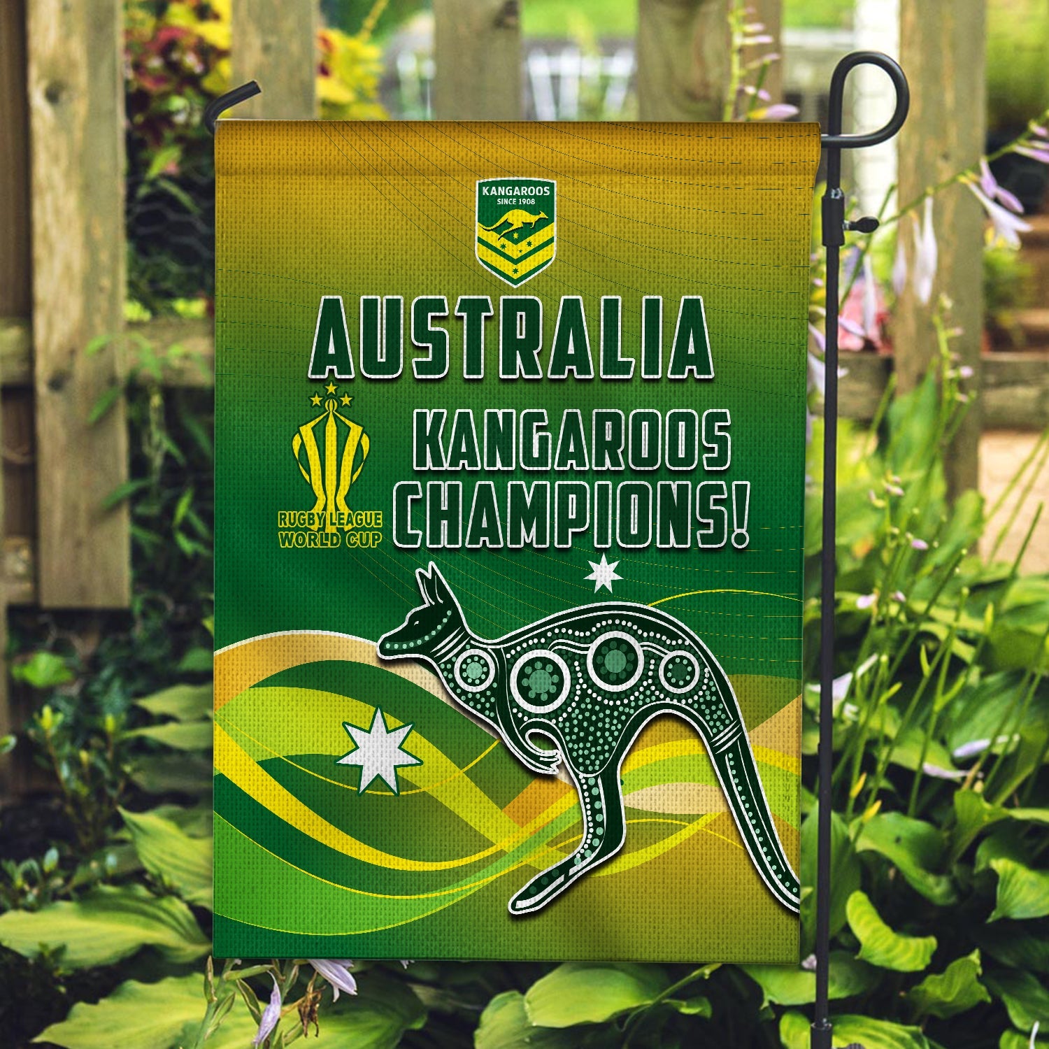 Australia Rugby Flag Champions RLWC Kangaroos World Cup Rugby - Vibe Hoodie Shop