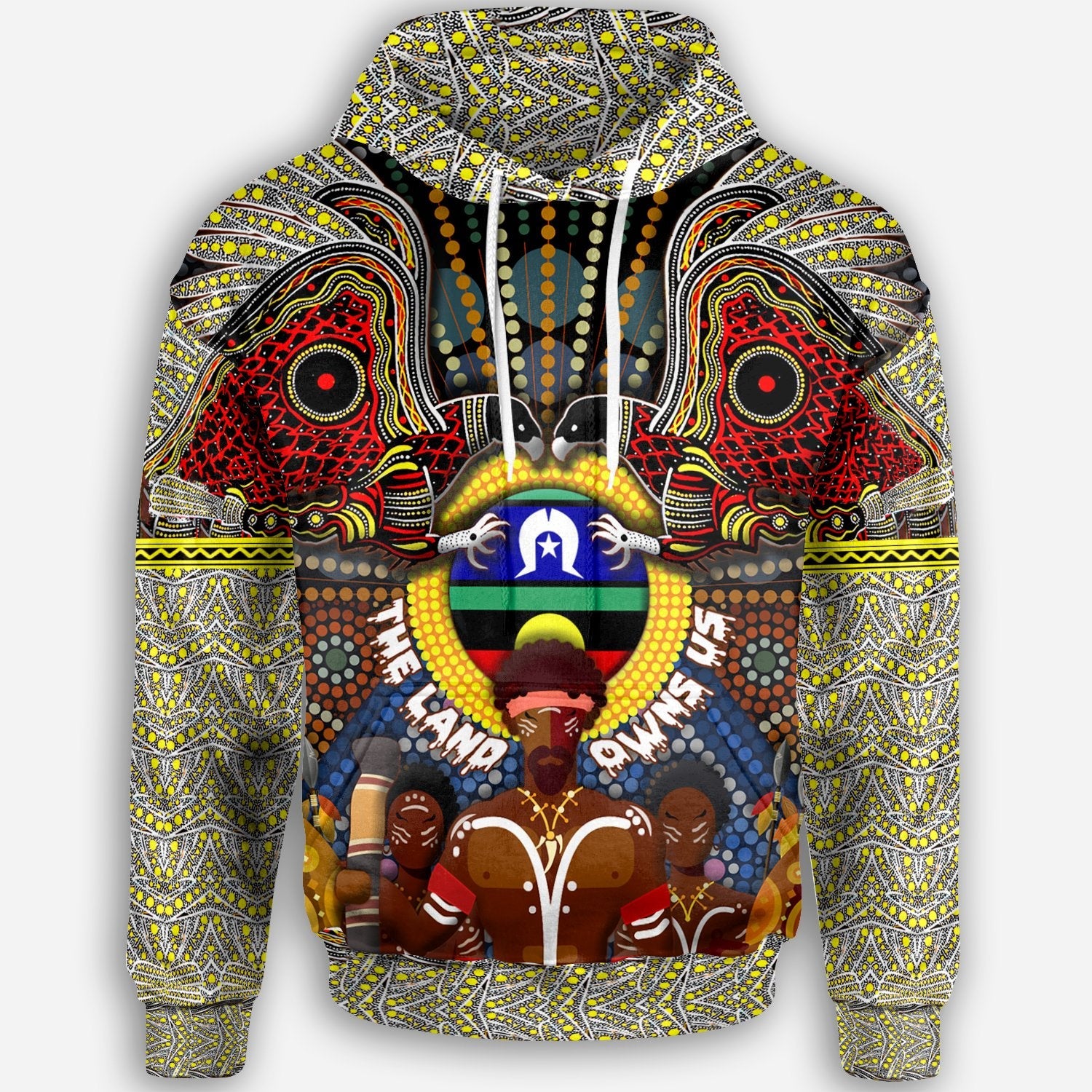 The Land Owns Us Aboriginal Hoodie - Vibe Hoodie Shop