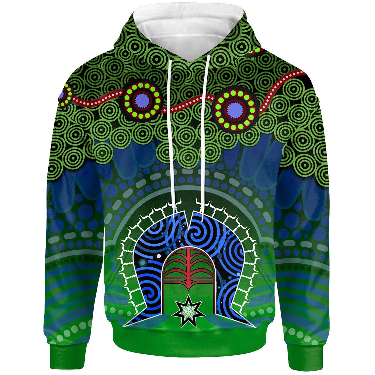 Torres Strait Hoodie - Dhari And Dot Patterns - Vibe Hoodie Shop