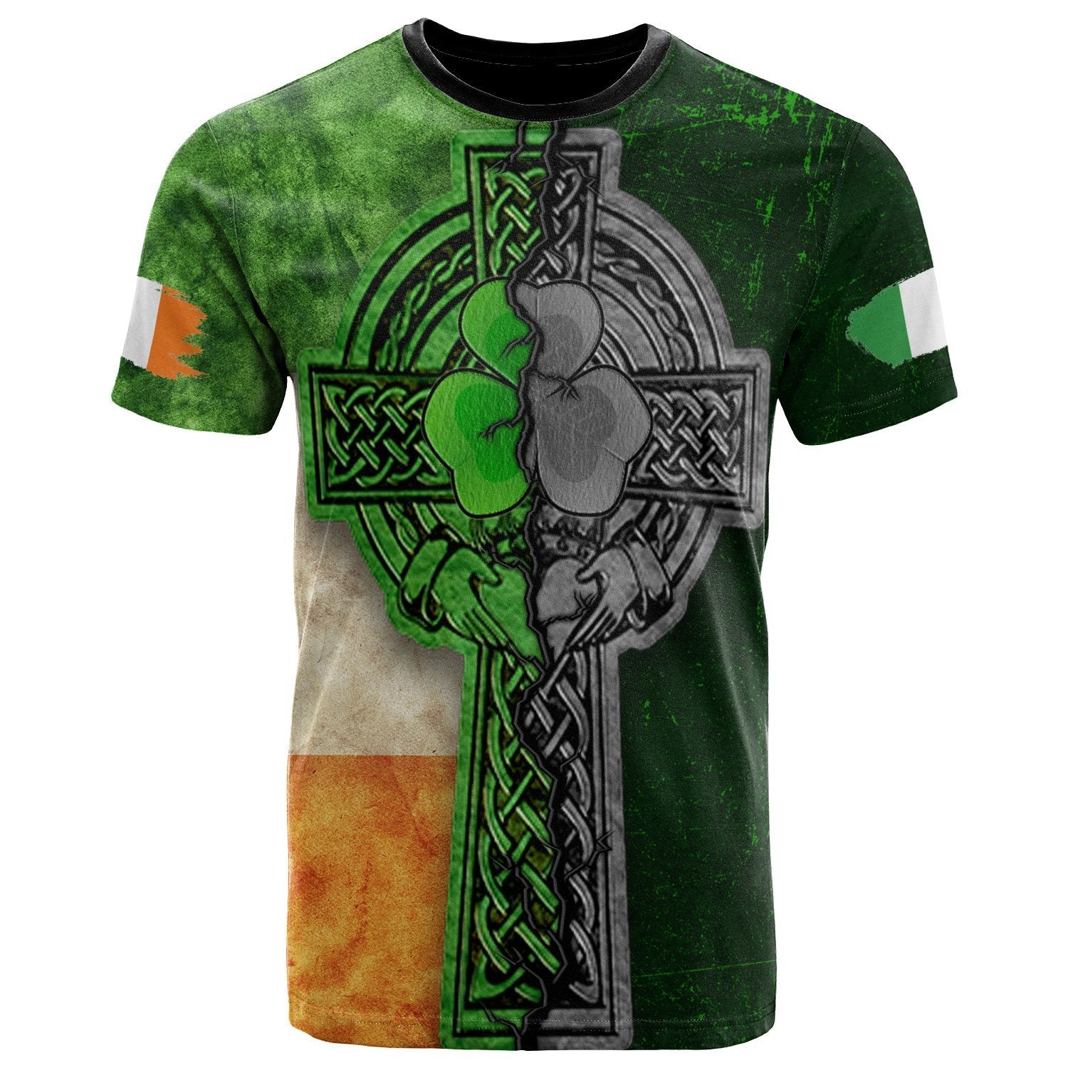 Ireland Celtic T shirt - Irish Claddagh Cross - Vibe Hoodie Shop