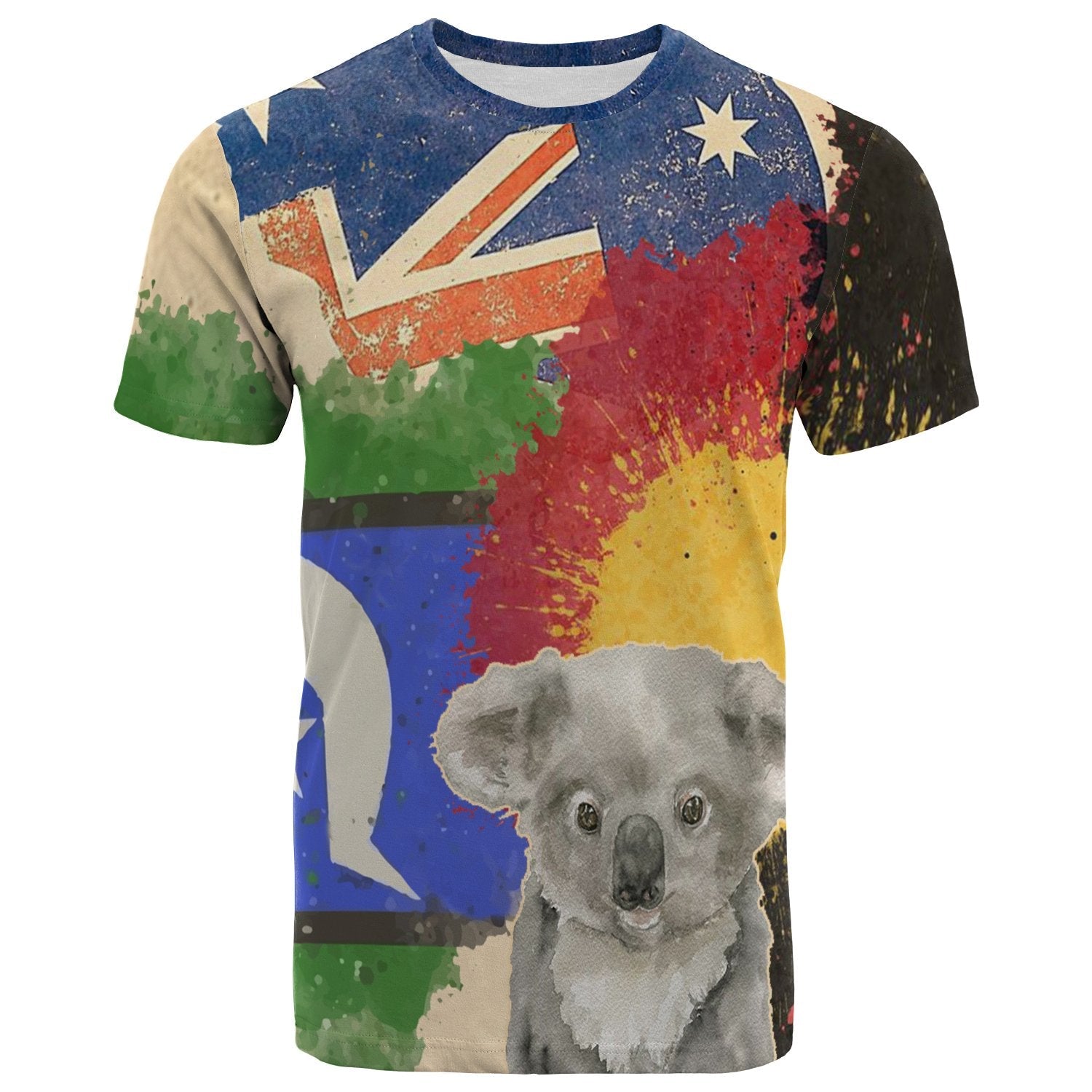 T shirt - Flag Combination with Koala - Vibe Hoodie Shop